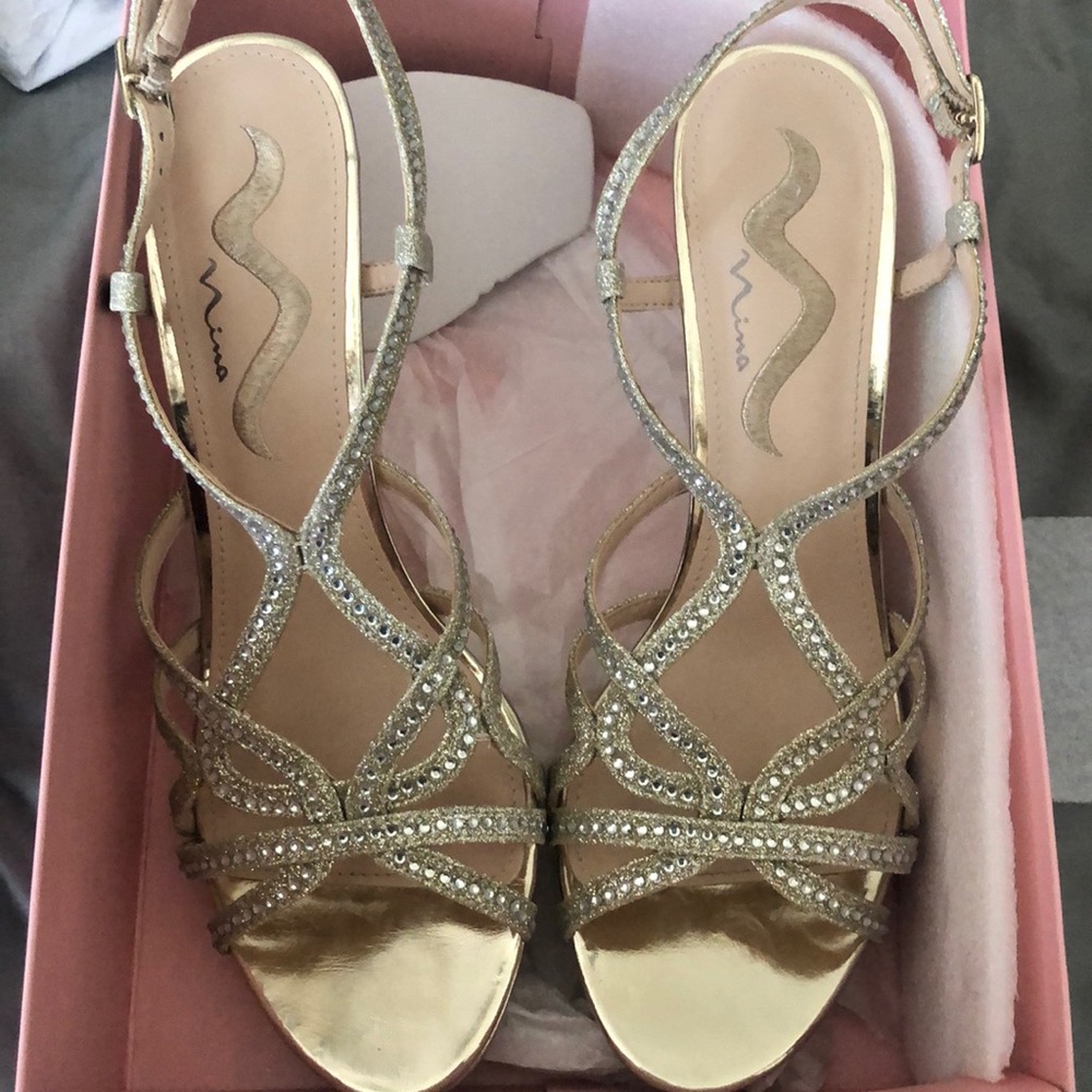 Gold and Glitter Heels